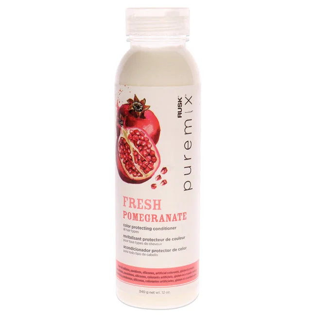 tips for improving hair texture after heat damage -Rusk Puremix Fresh Pomegranate Color Protecting Conditioner by Rusk for Unisex - 12 oz Conditioner