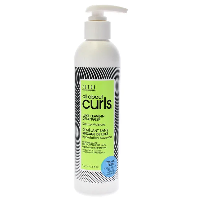 tips for keeping your hair healthy on vacation -All About Curls Luxe Leave-In Detangler by All About Curls for Unisex - 7.5 oz Detangler