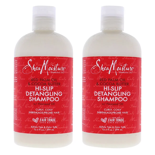 Shea Moisture Red Palm Oil and Cocoa Butter Detangling Shampoo - Pack of 2 by Shea Moisture for Unisex - 13.5 oz Shampoo