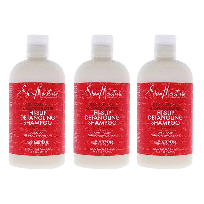 Shea Moisture Red Palm Oil and Cocoa Butter Detangling Shampoo by Shea Moisture for Unisex - 13.5 oz Shampoo - Pack of 3