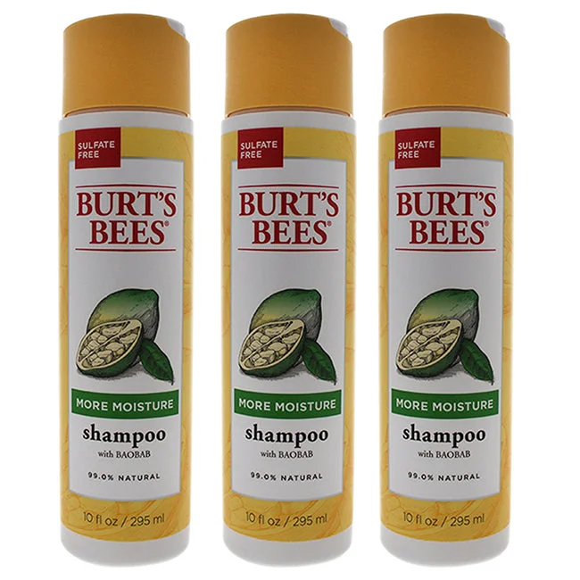 Burts Bees More Moisture Baobab Shampoo by Burts Bees for Unisex - 10 oz Shampoo - Pack of 3