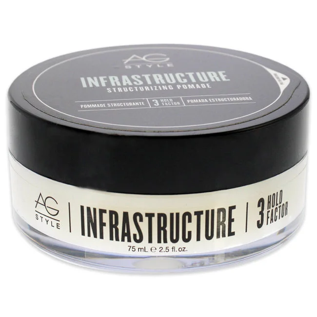 best anti-frizz treatments for curly hair in humidity -AG Hair Cosmetics Infrastructure Structurizing Pomade by AG Hair Cosmetics for Unisex - 2.5 oz Pomade