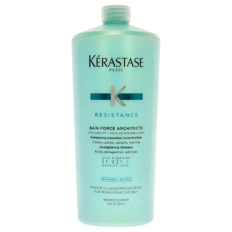 Kerastase Resistance Bain De Force Architecte Reconstructing Shampoo by Kerastase for Unisex - 34 oz Shampoo