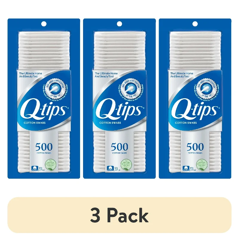 Q-tips Cotton Swabs 500 Count ( 3 Pack)