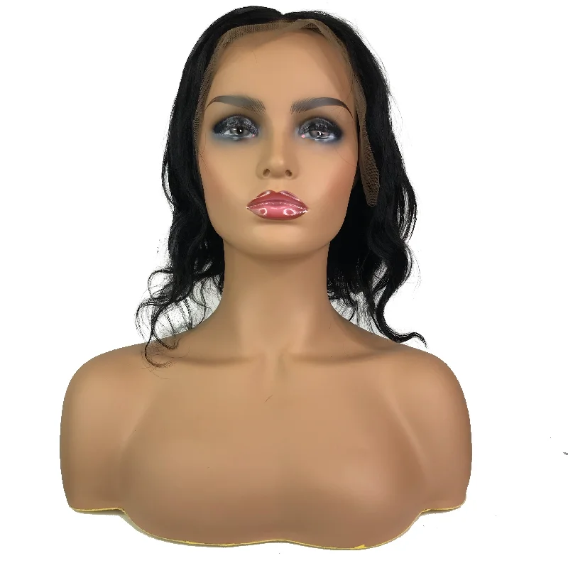 wigs for creating sleek, polished appearances-Remy Body Wave 13"X 4"Lace Frontal Bob Wig  Natural