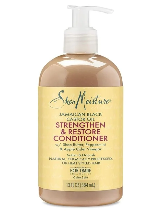 how to fix over-styled hair without heat damage -Shea Moisture Jbco Conditioner Strength + Restore 4 Pc 13 Fl. Oz. Cap