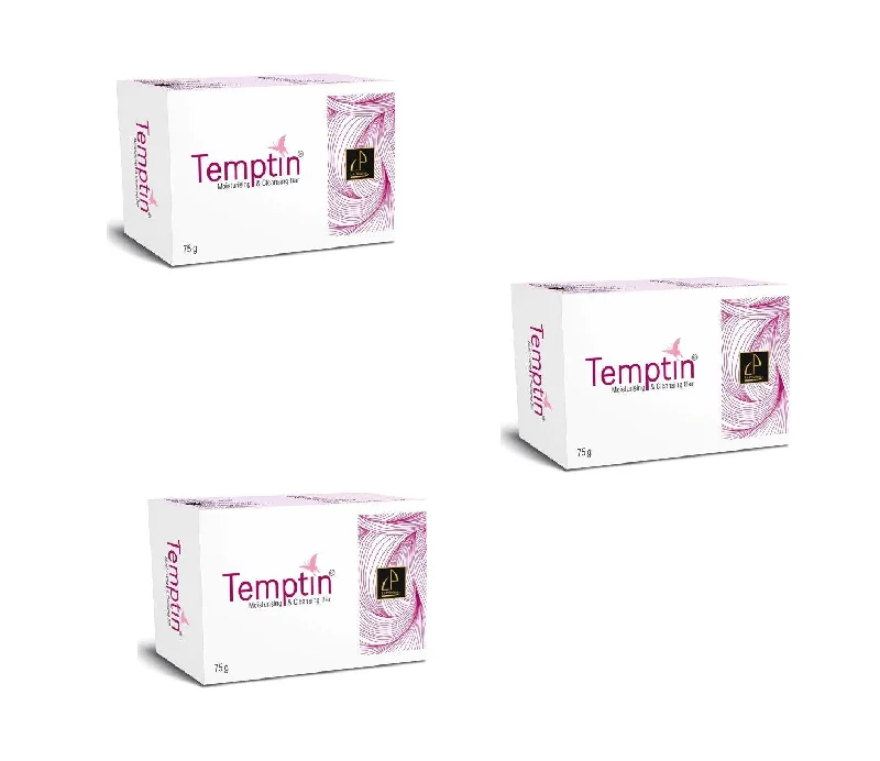 Temptin Moisturising & Cleansing Bar 75gm, PACK OF 3