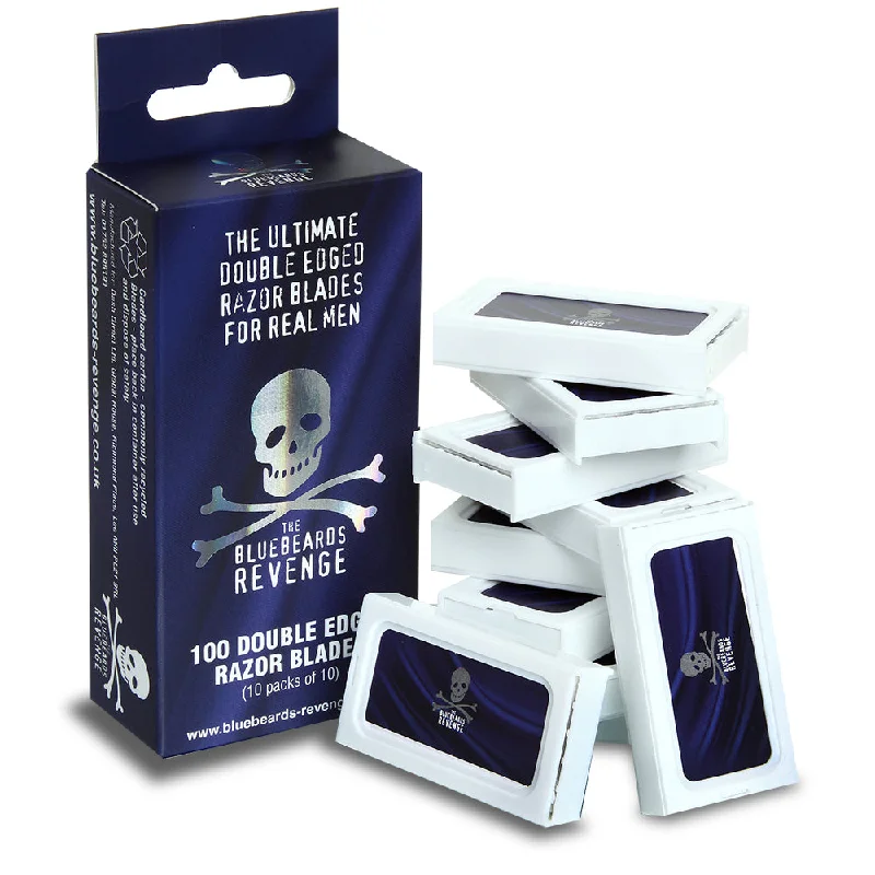 The Bluebeards Revenge Pack of 100 Safety Razor Blades 10x10