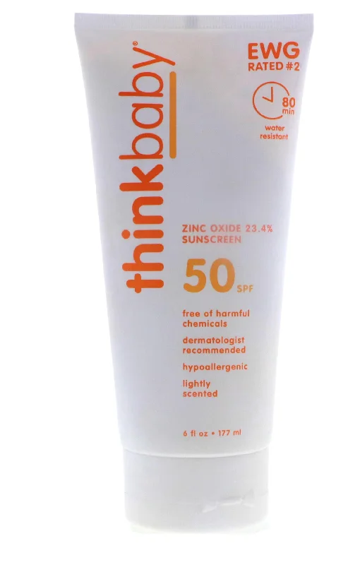 Thinkbaby SPF 50+ Baby Mineral Sunscreen Safe, Natural Water Resistant 6oz