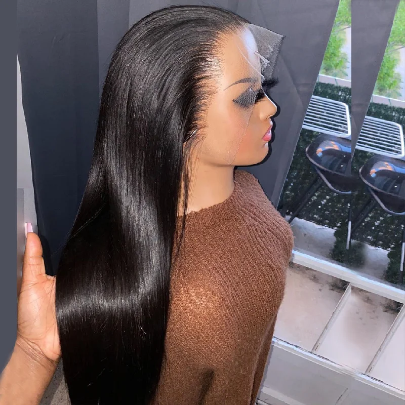 wigs for an elegant and refined look-Undetectable Invisible Straight Glueless 13x4 Frontal Lace Wig | REAL HD LACE