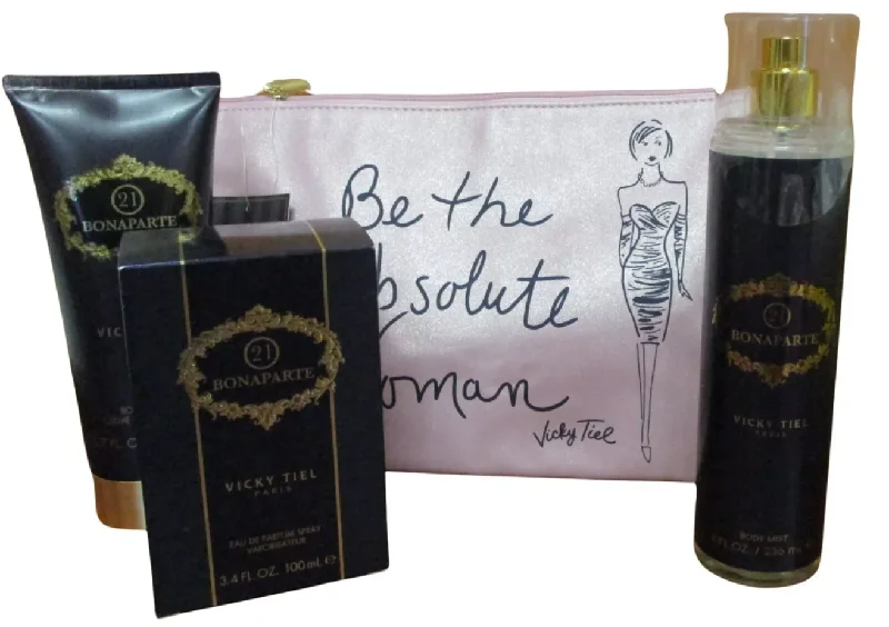 VIcky Tiel Bonaparte Gift Set EDP 3.4, Mist 8 OZ, Body Lotion 6.7 Oz