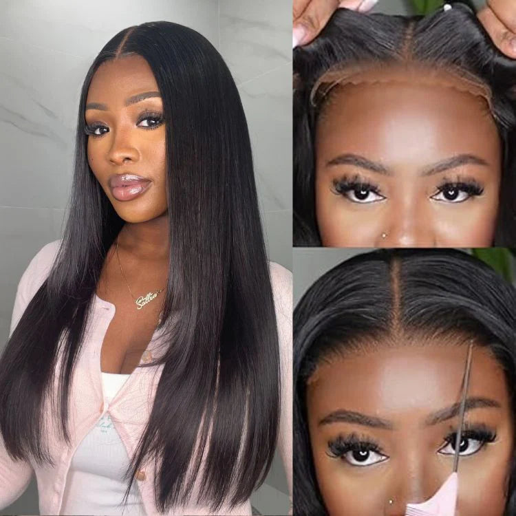 human hair wigs for the most realistic look-Worth | Natural Black Straight Wigs