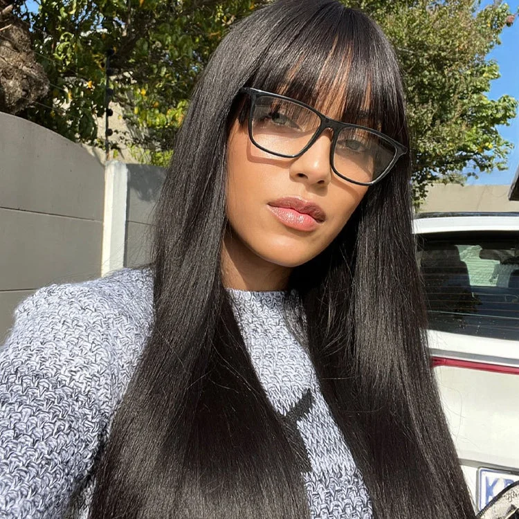 wigs for adding natural texture and body-Worth | Natural Black Straight Wigs