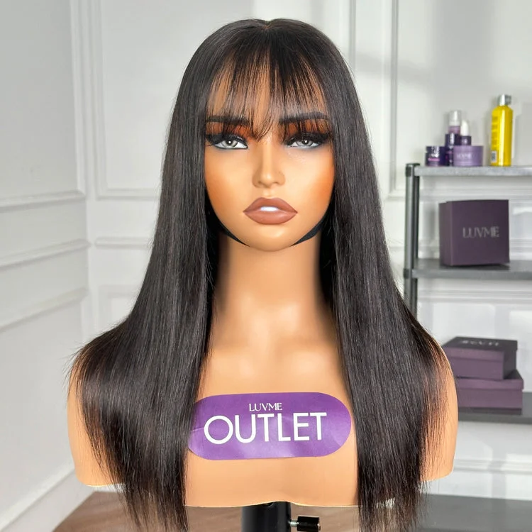 wigs for creating professional, polished looks-Worth | Silky Straight Glueless 13x4 Frontal Lace Wig With Bangs