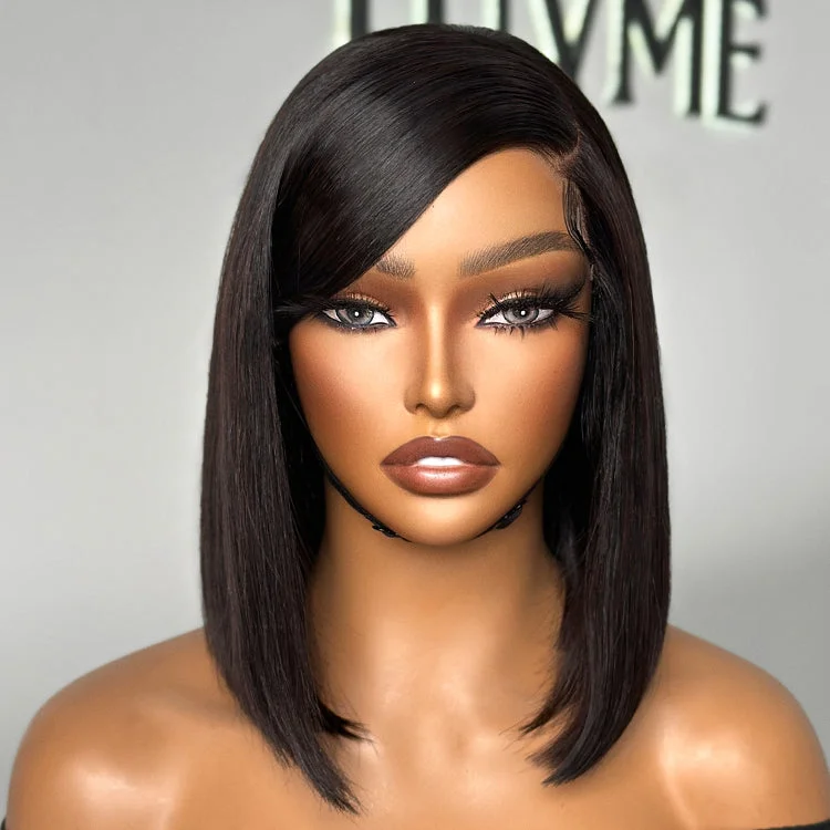 natural wigs for sophisticated, elegant styles-Worth |Swoop Bangs Breathable Cap Deep Left C Part Silky Straight Glueless 5x5 Closure Lace Wig