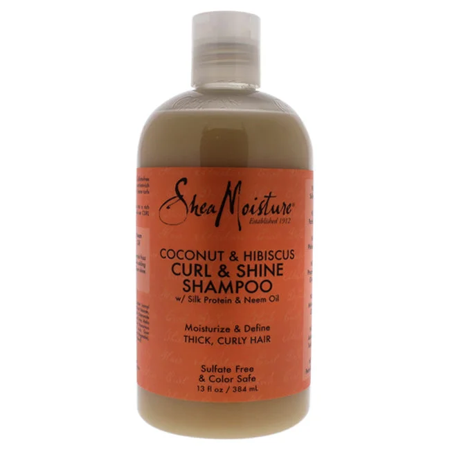 Shea Moisture Coconut Hibiscus Curl Shine Shampoo by Shea Moisture for Unisex - 13 oz Shampoo