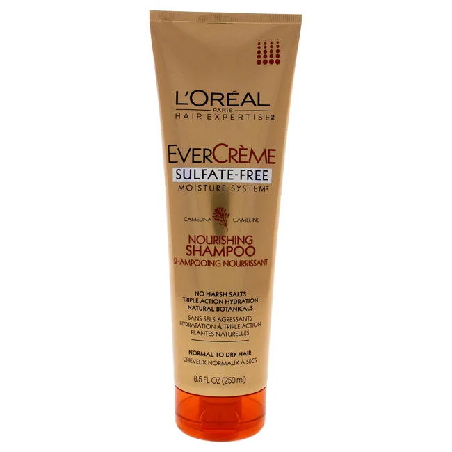 LOreal Paris EverCreme Sulfate-Free Nourishing Shampoo by LOreal Paris for Unisex - 8.5 oz Shampoo